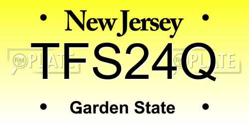 TFS24Q New Jersey License Plate