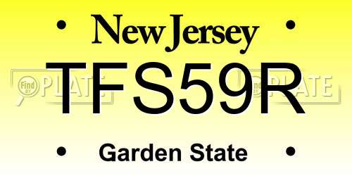 TFS59R New Jersey License Plate