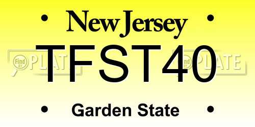 TFST40 New Jersey License Plate