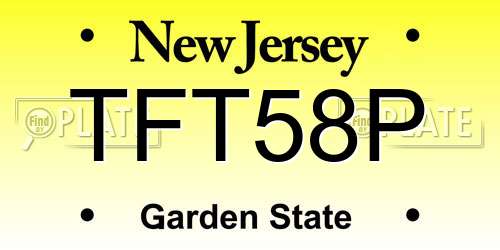 TFT58P New Jersey License Plate