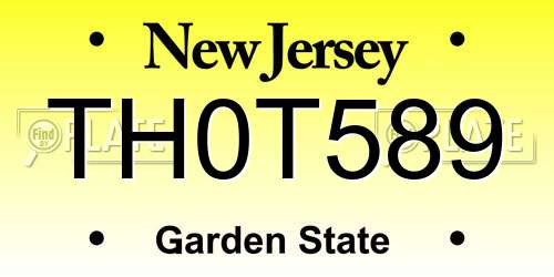 TH0T589 New Jersey License Plate