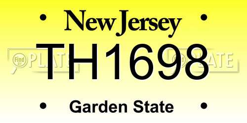 TH1698 New Jersey License Plate