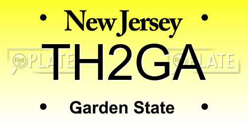 TH2GA New Jersey License Plate