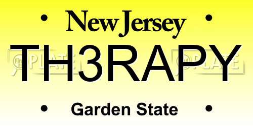 TH3RAPY New Jersey License Plate