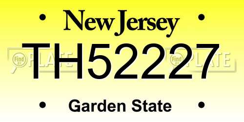 TH52227 New Jersey License Plate