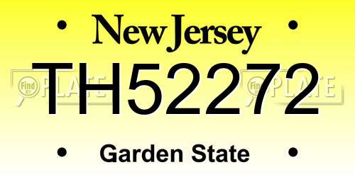 TH52272 New Jersey License Plate