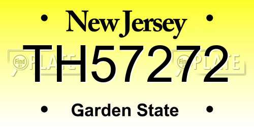 TH57272 New Jersey License Plate