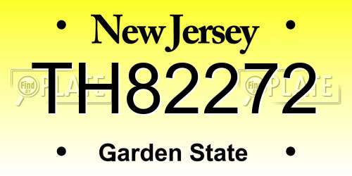 TH82272 New Jersey License Plate