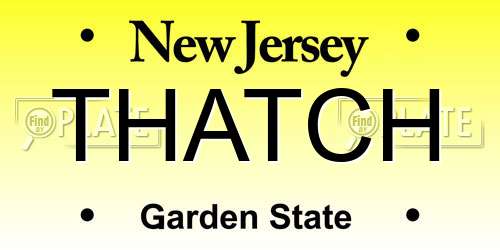 THATCH New Jersey License Plate