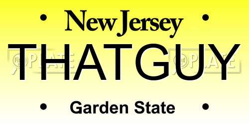 THATGUY New Jersey License Plate
