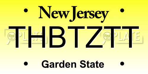THBTZTT New Jersey License Plate