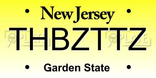 THBZTTZ New Jersey License Plate