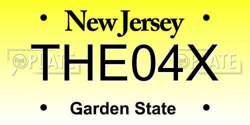 THE04X New Jersey License Plate