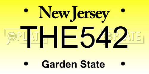 THE542 New Jersey License Plate
