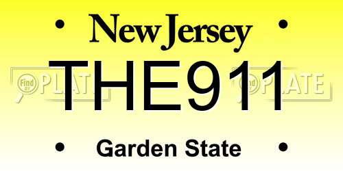 THE911 New Jersey License Plate