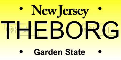 THEBORG New Jersey License Plate