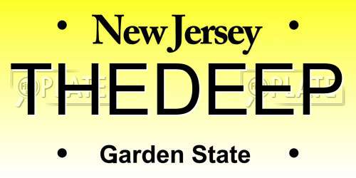 THEDEEP New Jersey License Plate
