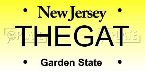 THEGAT New Jersey License Plate