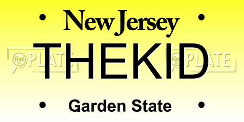 THEKID New Jersey License Plate