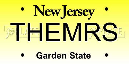 THEMRS New Jersey License Plate
