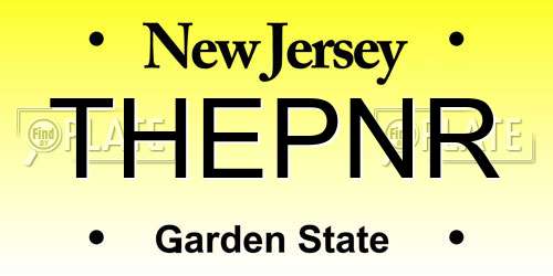 THEPNR New Jersey License Plate