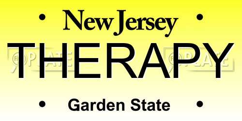 THERAPY New Jersey License Plate