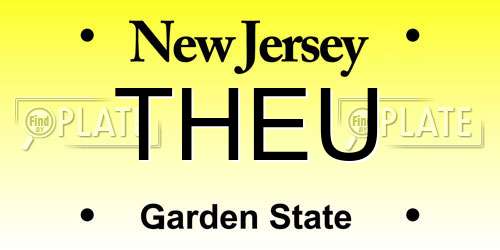 THEU New Jersey License Plate