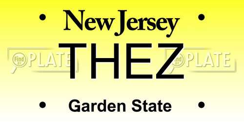THEZ New Jersey License Plate