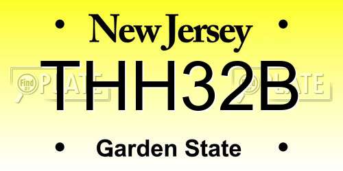 THH32B New Jersey License Plate