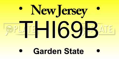 THI69B New Jersey License Plate
