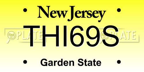 THI69S New Jersey License Plate