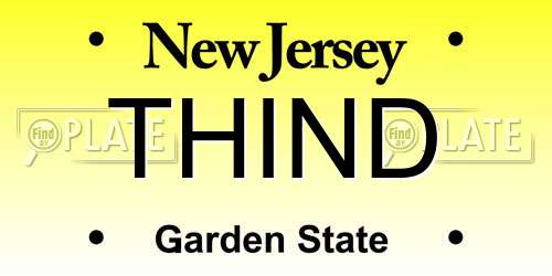 THIND New Jersey License Plate