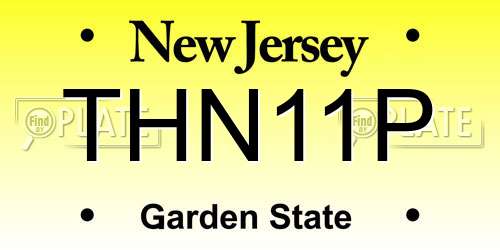 THN11P New Jersey License Plate