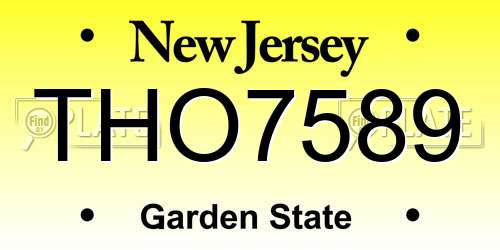 THO7589 New Jersey License Plate