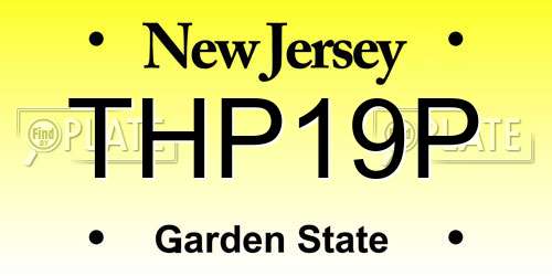 THP19P New Jersey License Plate
