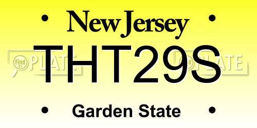THT29S New Jersey License Plate