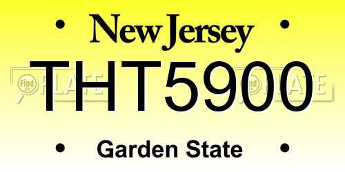 THT5900 New Jersey License Plate