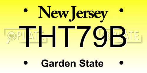 THT79B New Jersey License Plate