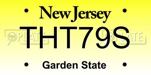 THT79S New Jersey License Plate