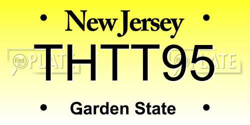 THTT95 New Jersey License Plate