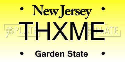 THXME New Jersey License Plate