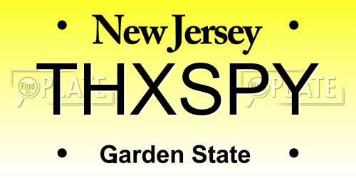 THXSPY New Jersey License Plate