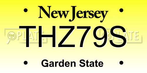 THZ79S New Jersey License Plate