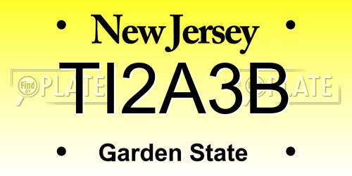 TI2A3B New Jersey License Plate