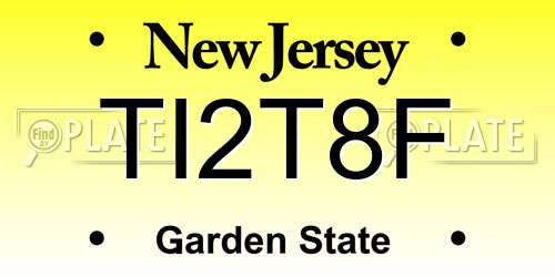 TI2T8F New Jersey License Plate