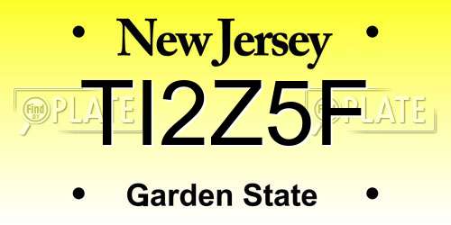 TI2Z5F New Jersey License Plate