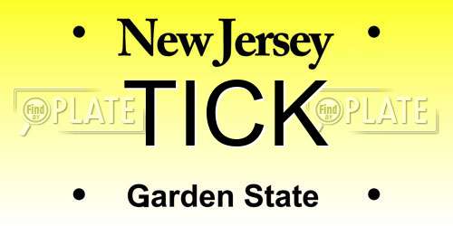 TICK New Jersey License Plate