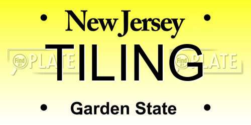 TILING New Jersey License Plate