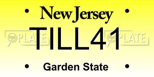TILL41 New Jersey License Plate