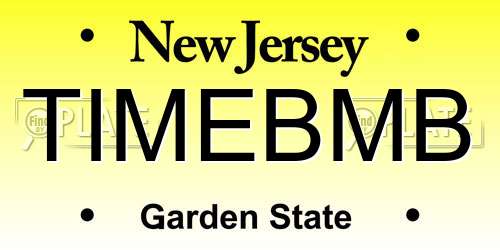 TIMEBMB New Jersey License Plate